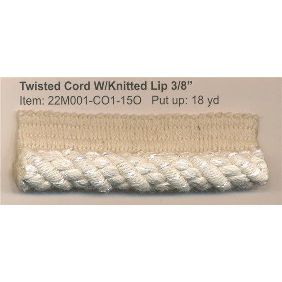 twisted cord knitted lip