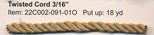 TWISTED CORD 3/16" BEIGE