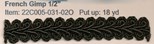 FRENCH GIMP 1/2" BLACK