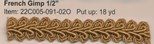FRENCH GIMP 1/2" BEIGE