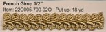 FRENCH GIMP 1/2" SAND