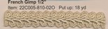 FRENCH GIMP 1/2" IVORY
