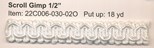 SCROLL GIMP 1/2" WHITE