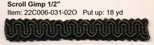 SCROLL GIMP 1/2" BLACK