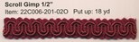SCROLL GIMP 1/2" WINE