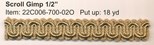 SCROLL GIMP 1/2" SAND