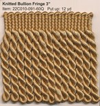 KNITTED BULLION FRINGE 3" BEIGE