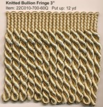 KNITTED BULLION FRINGE 3" SAND