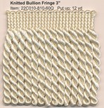 KNITTED BULLION FRINGE 3" IVORY