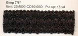 GIMP 7/8" LIQUORICE